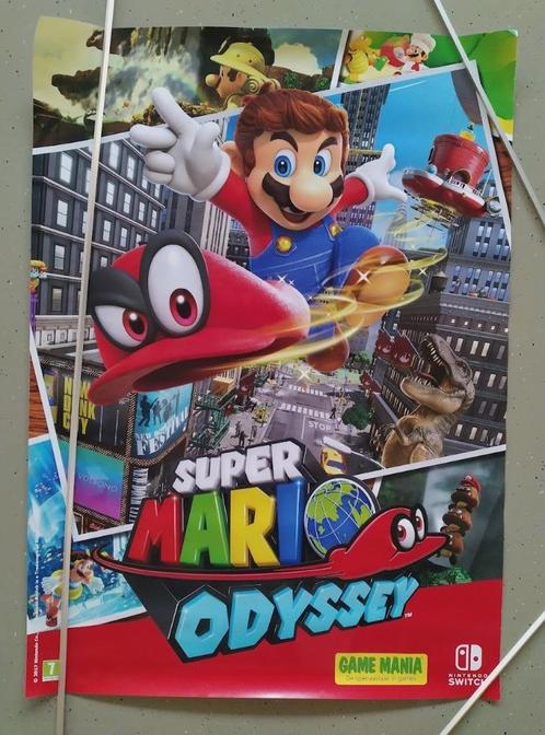 Affiche Amusante - Super Mario Odyssey - 2017 Nintendo - Mag, Collections, Posters & Affiches, Utilisé, Cinéma et TV, A1 jusqu'à A3