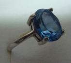 bagues en argent 1 pierre solitaire bleue et 2 sans couleur, Envoi, Neuf, Argent, Argent