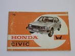Handleiding Honda Civic 1979, Enlèvement ou Envoi