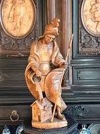 Heiligenbeeld houtsnijwerk heilige Florian brandweer 58 cm, Enlèvement