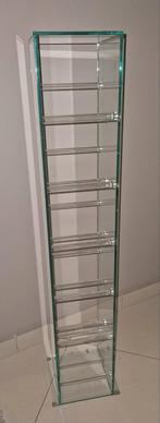 Glazen cd rek, Huis en Inrichting, Ophalen of Verzenden, 25 tot 75 discs, Cd's of Dvd's, Glas