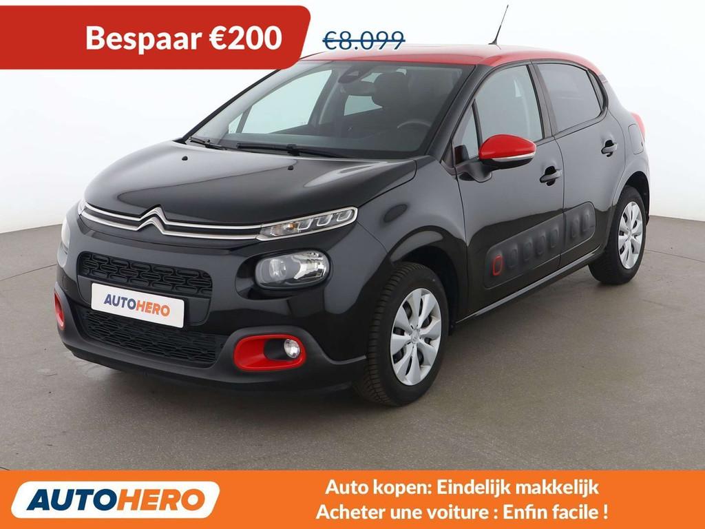 Citroën C3 1.2 VTi Feel Business (bj 2018), Auto's, Citroën, Voorwielaandrijving, Stof, Gebruikt, Zwart
