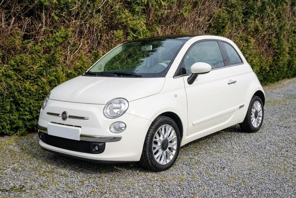 Fiat 500 1.2i Lounge toit pano, boîte auto, courroie faite, Autos, Fiat, 1242 cm³, Achat, Euro 6, Carnet d'entretien