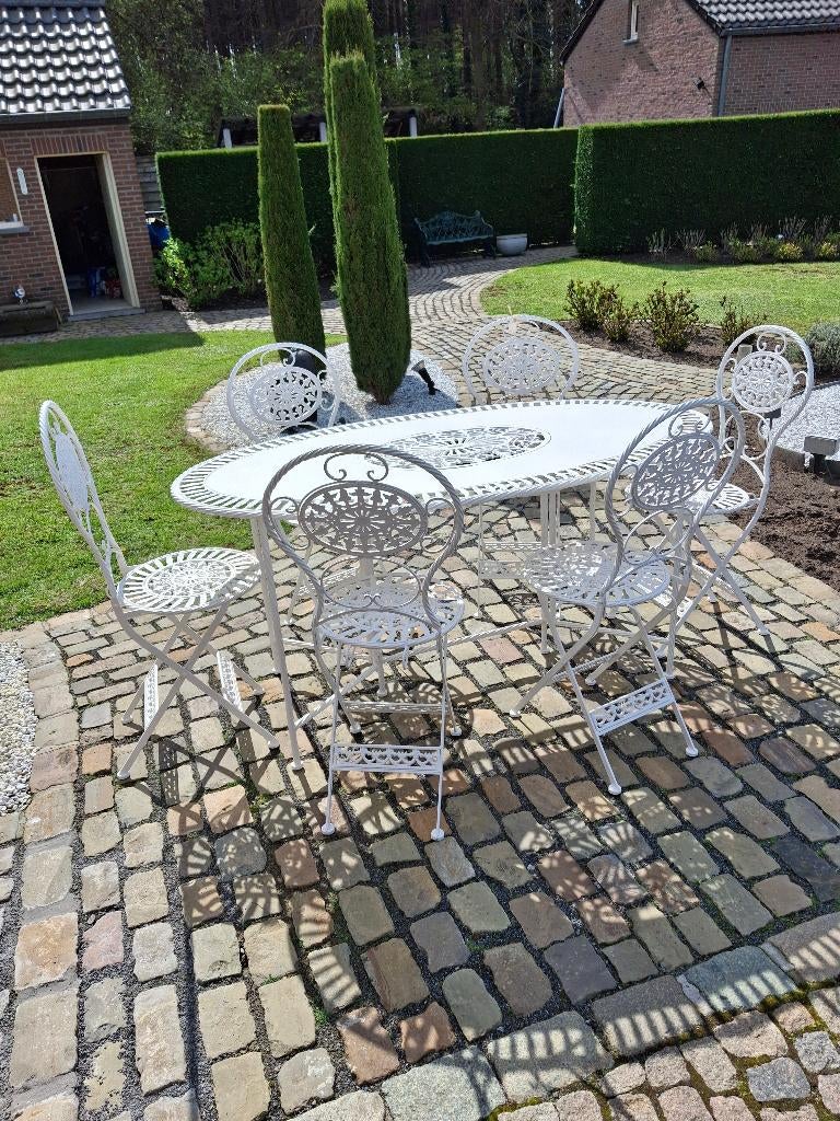 mooi ijzeren tuin set, Chaise, Salons de jardin, Enlèvement, Utilisé