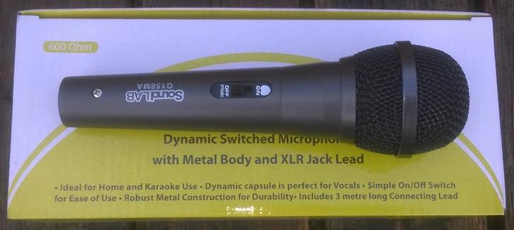 Microfoon voor zang, nieuw en met snoer XLR - Jack, Muziek en Instrumenten, Microfoons, Nieuw, Zangmicrofoon, Ophalen of Verzenden