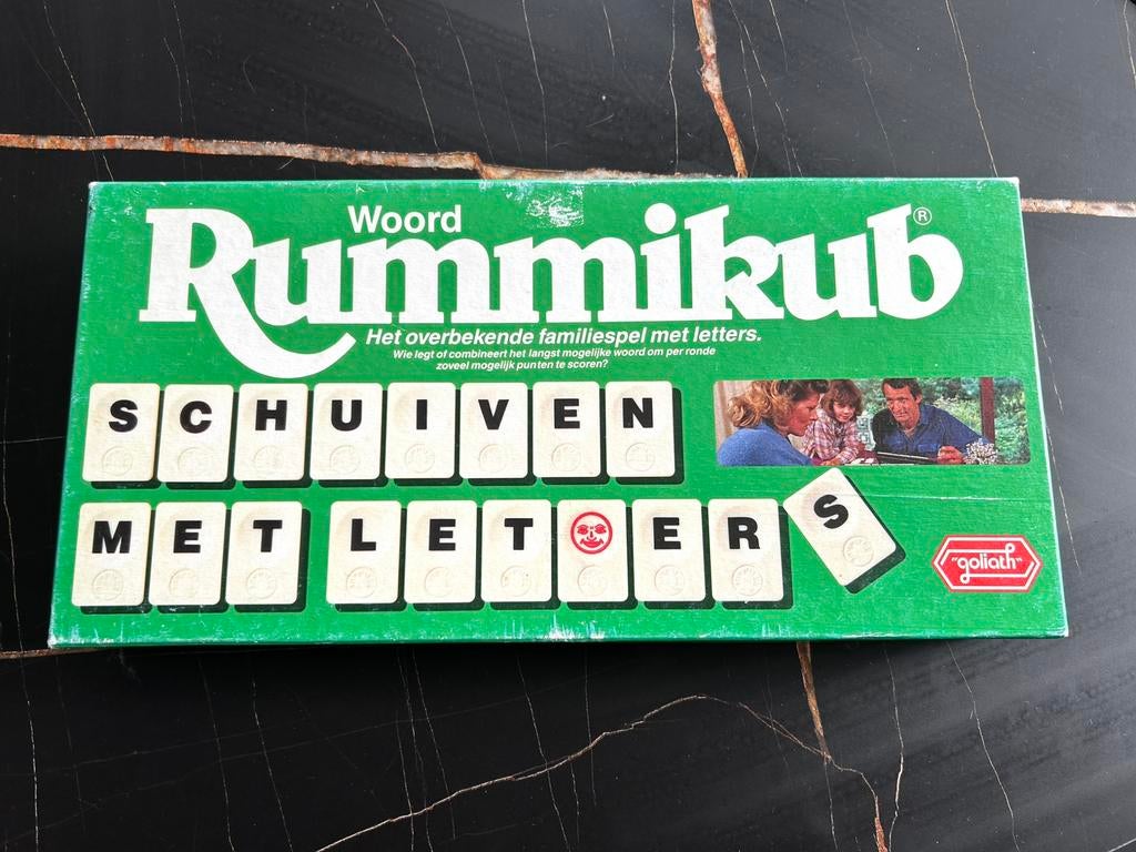 Rummikub Woord Goliath gezelschapsspel vintage, Drie of vier spelers, Ophalen of Verzenden, Gebruikt, Reisspel