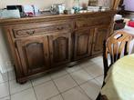 Buffet et table plus chaises chêne, Maison & Meubles, Armoires | Buffets, Avec tiroir(s), 200 cm ou plus, Moins de 100 cm, Enlèvement