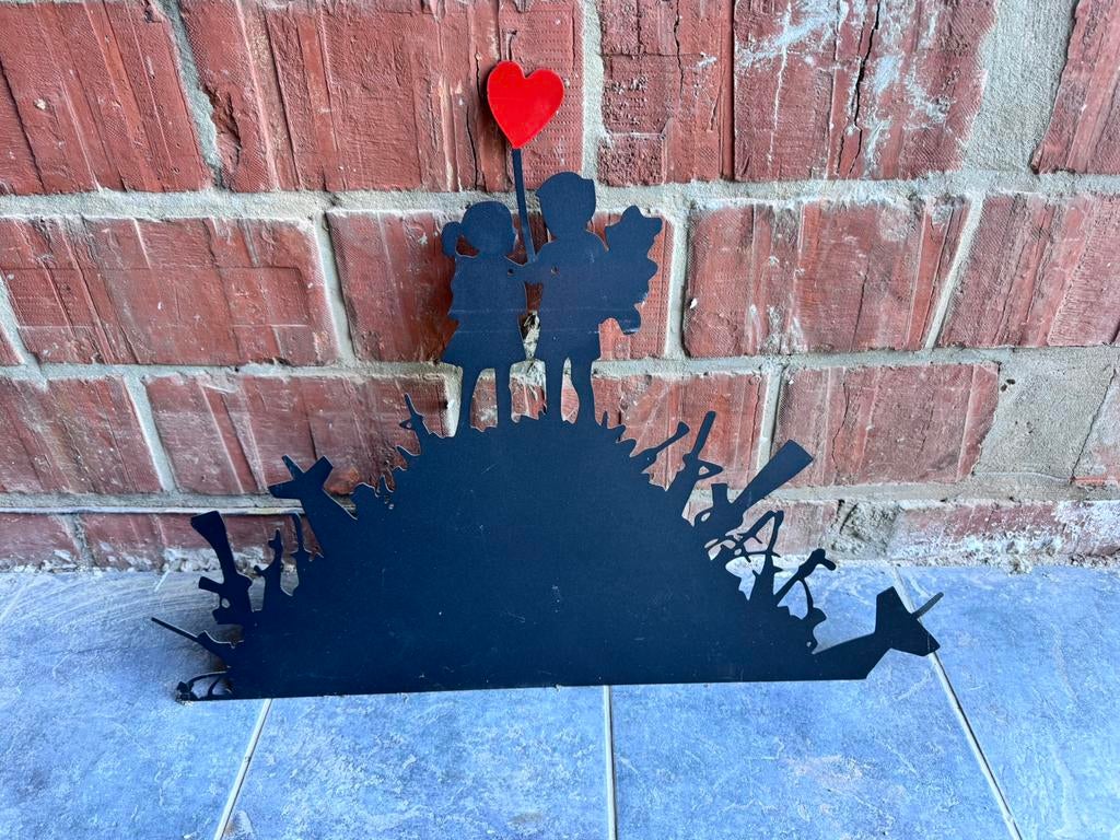 Metalen wanddecoratie nieuw, Ophalen, Nieuw