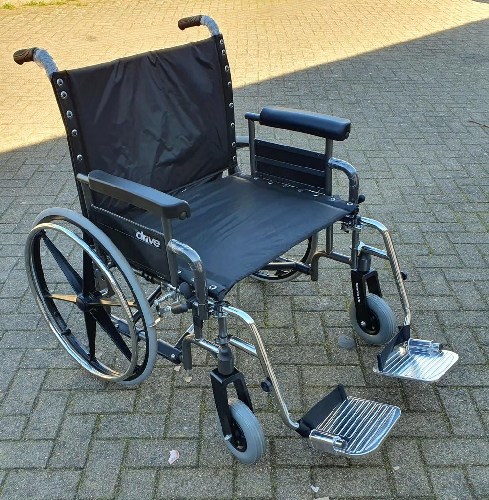 Rolstoel inklapbaar extra breed 65 cm NIEUW, Ophalen of Verzenden, Inklapbaar, Nieuw, Duwrolstoel