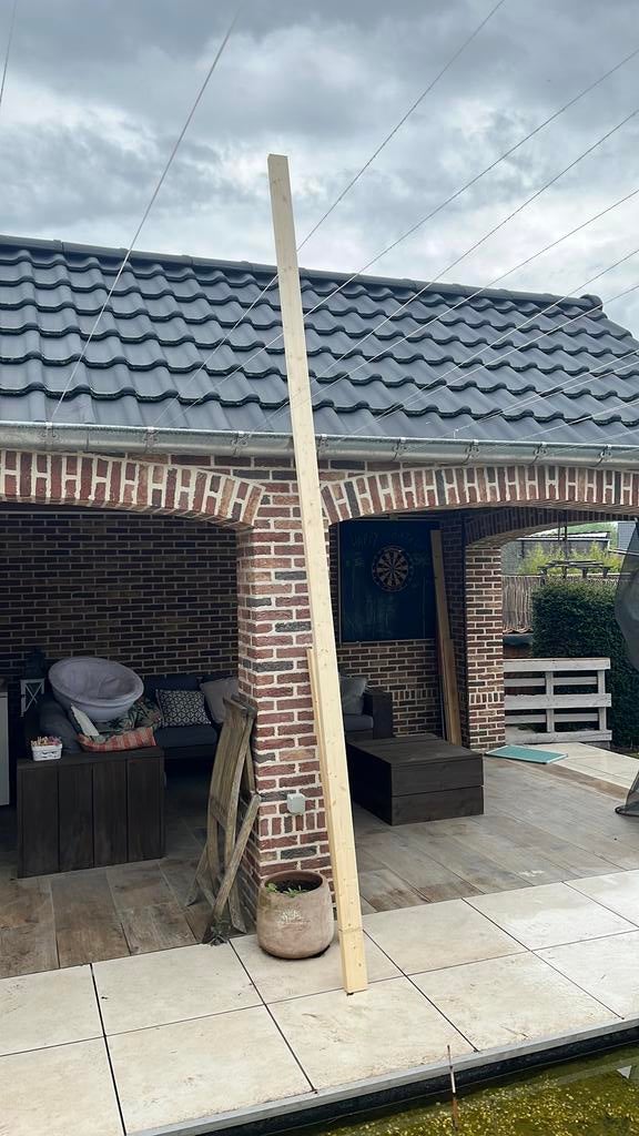 Balken L3740 mm en L1220 dikte 850x450 mm, Tuin en Terras, Overkappingen, Ophalen, Zo goed als nieuw