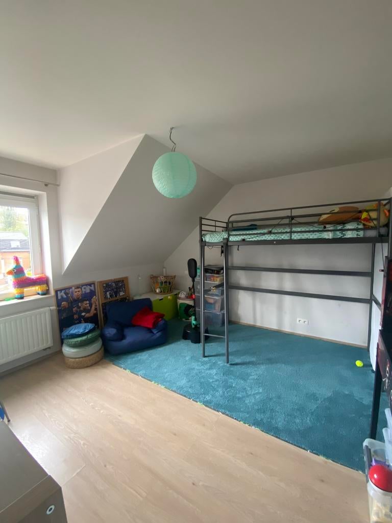 Lit enfant IKEA SVARTA, Maison & Meubles, Enlèvement, Utilisé, Une personne, Lit superpose avec latte et matelas disponible pour 10€