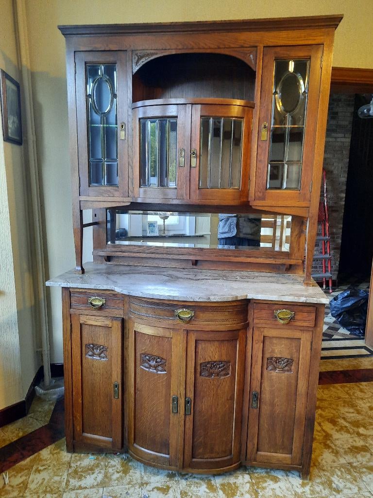 Oude meubels /2 eikenhouten behuizing /1900, Antiek en Kunst, Antiek | Meubels | Kasten, Ophalen