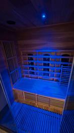 SAUNA INFRAROUGE INFRAPLUS POUR 3 PERSONNES AVEC LUMINOTHÉRA, Sports & Fitness, Enlèvement, Comme neuf, Infrarouge, Sauna complet