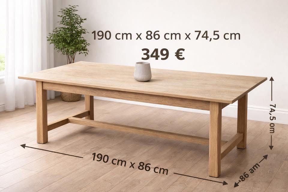 PRACHTIGE EIKENHOUTEN EETTAFEL MET AEROGUMM, Huis en Inrichting, Tafels | Eettafels, Zo goed als nieuw, Eikenhout, Ophalen