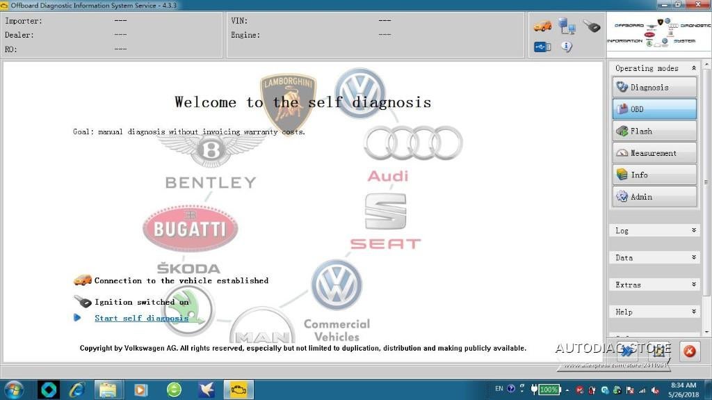 Outils de Diagnostic de Voiture, VAS ODIS 5054A, Autos : Divers, Outils de voiture, Enlèvement ou Envoi, Neuf