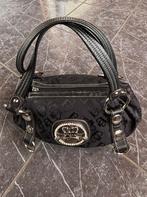 Elegante damestas zwart linnen Kathy Van Zeeland, Ophalen, Zo goed als nieuw, Zwart, Schoudertasje