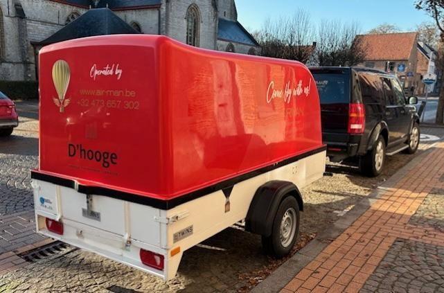 Aanhangwagen 'Twins' met polyester kap, Autos : Divers, Remorques, Comme neuf, Enlèvement