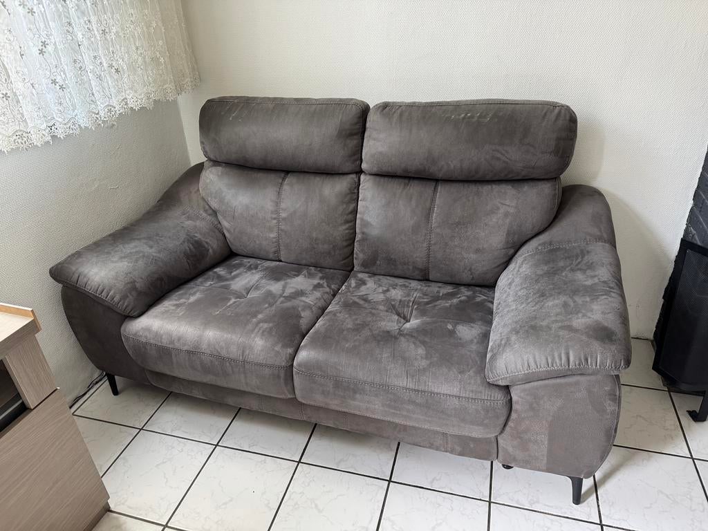 Canapé gris foncé., Maison & Meubles, Enlèvement ou Envoi, 200 à 250 cm, Banc droit, Comme neuf