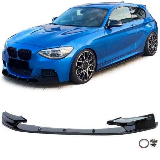 Spoiler Splitter Bmw 1 Serie F20 F21 M Pack Glans Zwart, Auto diversen, Tuning en Styling, Verzenden