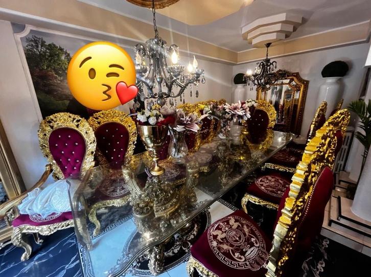 Salle à manger Baroque de luxe – Finition feuille d’or, Maison & Meubles, Accessoires pour la Maison | Autre, Comme neuf, Enlèvement ou Envoi