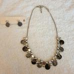 Kwaliteitsvolle halsketting zwart/ grijs emaille, Handtassen en Accessoires, Kettingen, Ophalen, Zwart