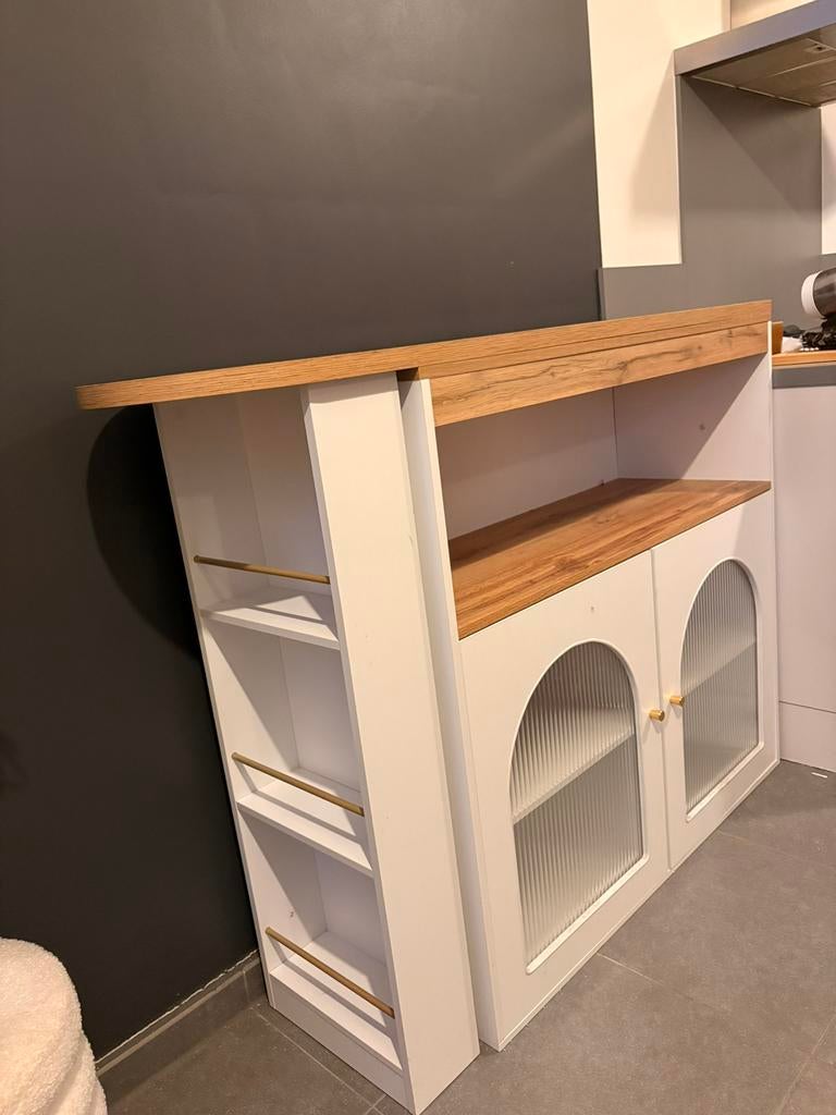 Ilot central cuisine, Maison & Meubles, Cuisine | Cuisines complètes, Neuf, Cuisine d'angle, Blanc, Bois, Avec îlot, Enlèvement