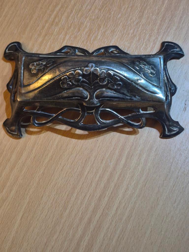 Antique boîte à timbres WMF Art nouveau – Métal argenté, Enlèvement ou Envoi