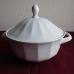 Wit Porseleinen Serveerkom met Deksel., Ophalen, Zo goed als nieuw, Porselein