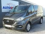 Ford Transit Custom 2.0 TDCi Double Cabine 5pl Navi,, Autos, Camionnettes & Utilitaires, 94 kW, Argent ou Gris, Achat, Entreprise