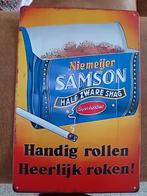 Reclame plaat SAMSON tabaksreclame, Verzamelen, Ophalen of Verzenden, Reclamebord