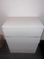 Ikea Malm Ladekast met 4 lades, wit, 80*100cm, 100 tot 150 cm, Zo goed als nieuw, 3 of 4 laden, 25 tot 50 cm