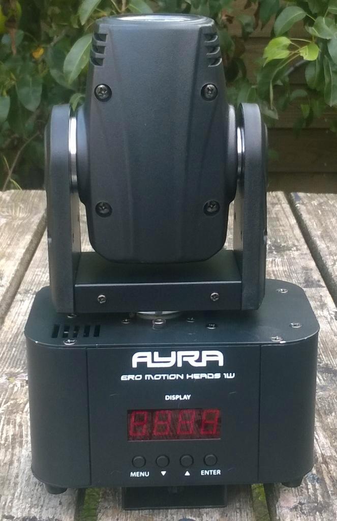 Moving-Head, Ayra Ero Motion Head 1W (wit licht), Musique & Instruments, Lumières & Lasers, Comme neuf, Lumières, Commande sonore
