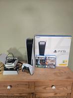 Playstation 5 + Controller,Laadstation, Kabels & Games, Games en Spelcomputers, Spelcomputers | Sony PlayStation 5, Ophalen, Zo goed als nieuw