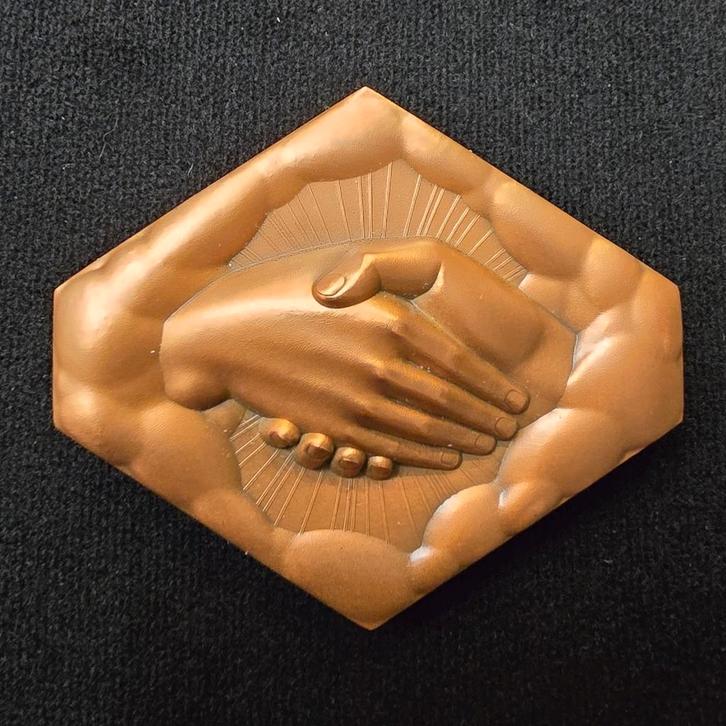 Médaille notariat français Michel cuivre poinçon France, Timbres & Monnaies, Pièces & Médailles, Bronze, Enlèvement ou Envoi