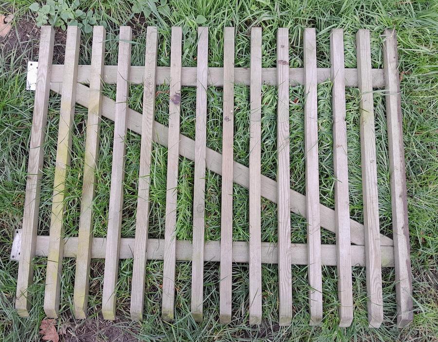 PORTILLON bois - 80X100CM, Jardin & Terrasse, Traverses & Bordures, Enlèvement, Utilisé, Bois, Autres types