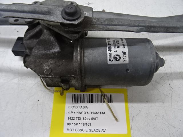 MOTEUR ESSUIE-GLACE AVANT Skoda Fabia II (5J) (5J1955113A), Autos : Pièces & Accessoires, Vitres & Accessoires, Skoda, Utilisé