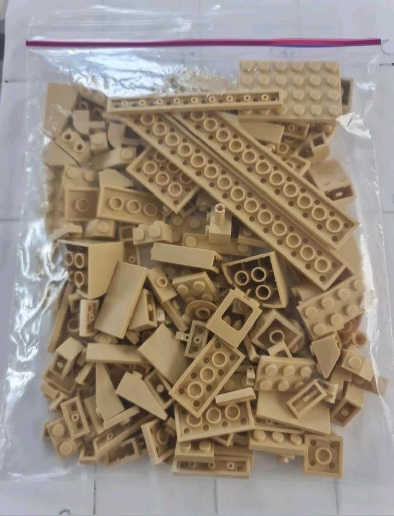 Lego losse onderdelen /  zak met blokken : beige, Ophalen of Verzenden