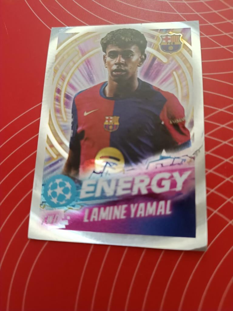 Sticker Yamal Barcelona Energy Topps 2024/25, Hobby en Vrije tijd, Stickers en Plaatjes, Ophalen of Verzenden, Sticker
