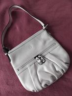 Witte lederen handtas van NOBODY,ritssluiting,schouderriem., Enlèvement ou Envoi, Comme neuf, Blanc, Sac à main