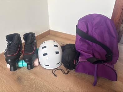 Complete kinder rolschaatsen set –Oxelo (Decathlon) –maat 36, Hobby & Loisirs créatifs, Costumes, Matériel de théâtre & Jeux de rôle