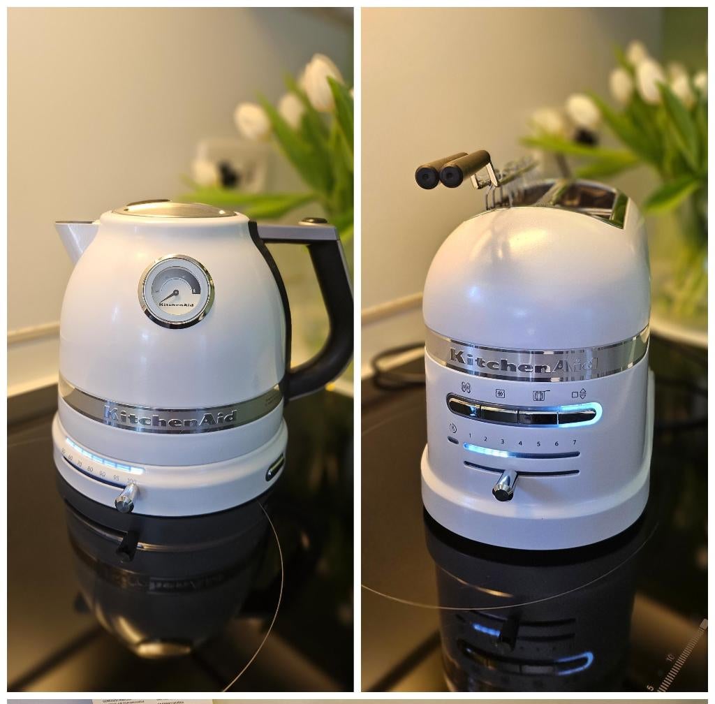 Kitchen Aid Bouilloire + Grille-pain (+ croque-monsieur), Maison & Meubles, Enlèvement ou Envoi