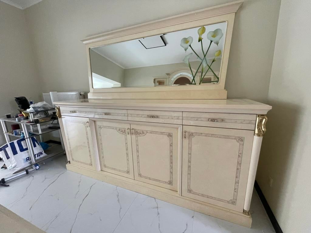 Commode et miroir style italien, Maison & Meubles, Enlèvement, Comme neuf