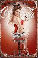Metalen reclamebord Coca Cola 7 - retro vintage mancave, Verzamelen, Ophalen of Verzenden, Zo goed als nieuw, Reclamebord