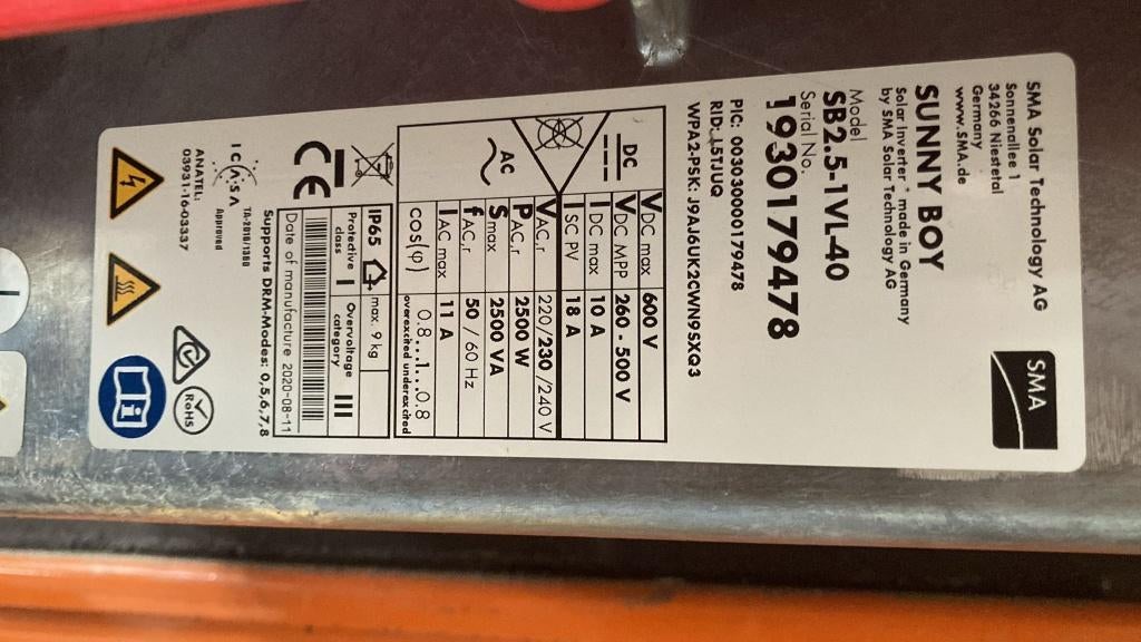 Omvormer Sunnyboy, Doe-het-zelf en Bouw, Ophalen, Gebruikt