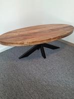 mangohout salontafel ovaal, Ophalen, 100 tot 150 cm, 50 tot 100 cm, Zo goed als nieuw