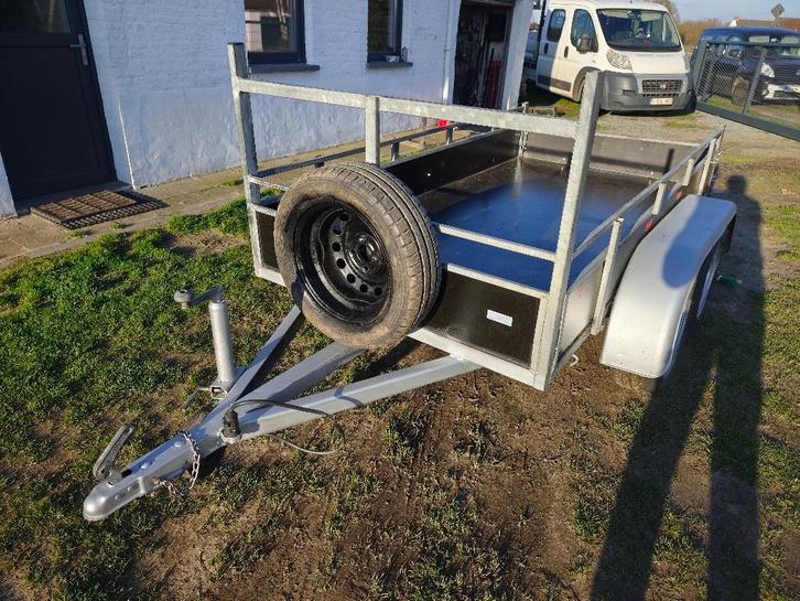 gegalvaninseerde aanhangwagen dubbelas in zeer goede staat, Autos : Divers, Remorques, Comme neuf, Enlèvement