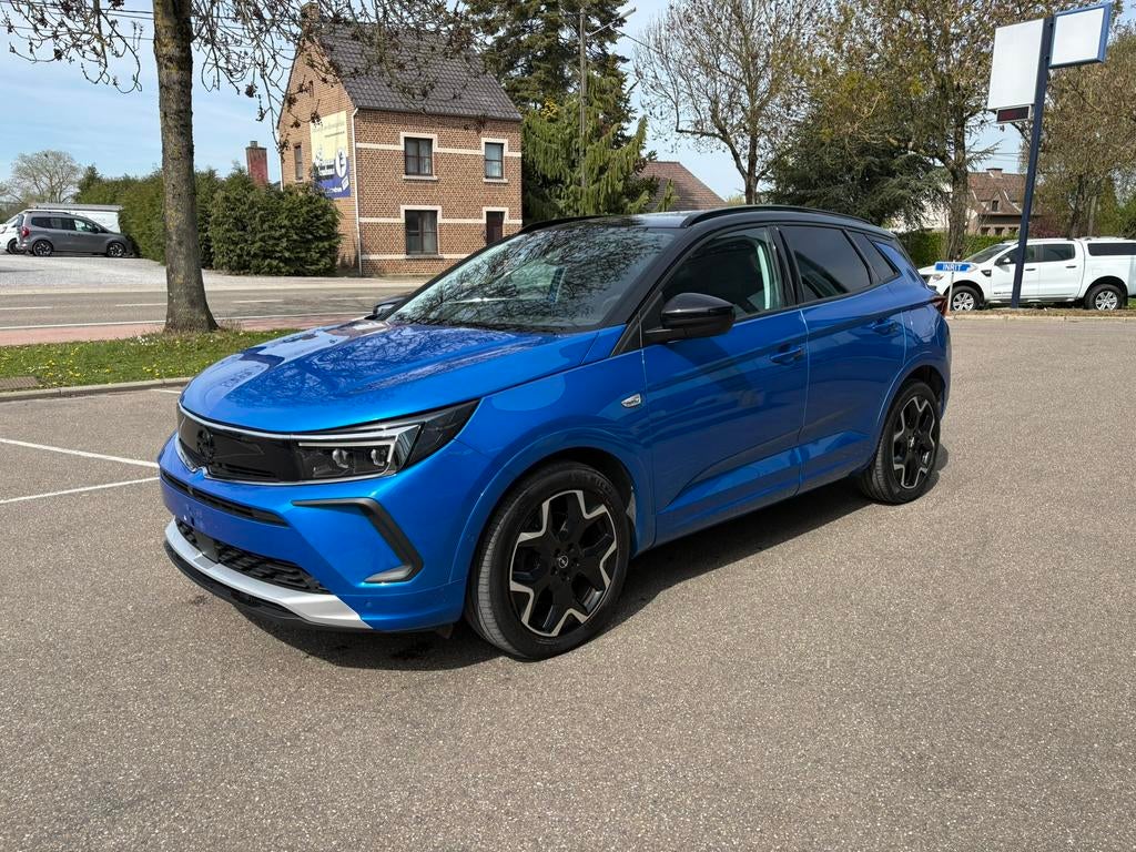 Opel GRANDLAND GS LINE PLUG IN HYBRIDE FULL met garantie, Auto's, 1596 cc, 4 cilinders, Blauw, Leder