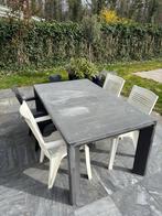 Table et 4 chaises de jardin/ buitentafel en 4 stoelen, Table à dinner, Utilisé, Sets de jardin, Enlèvement