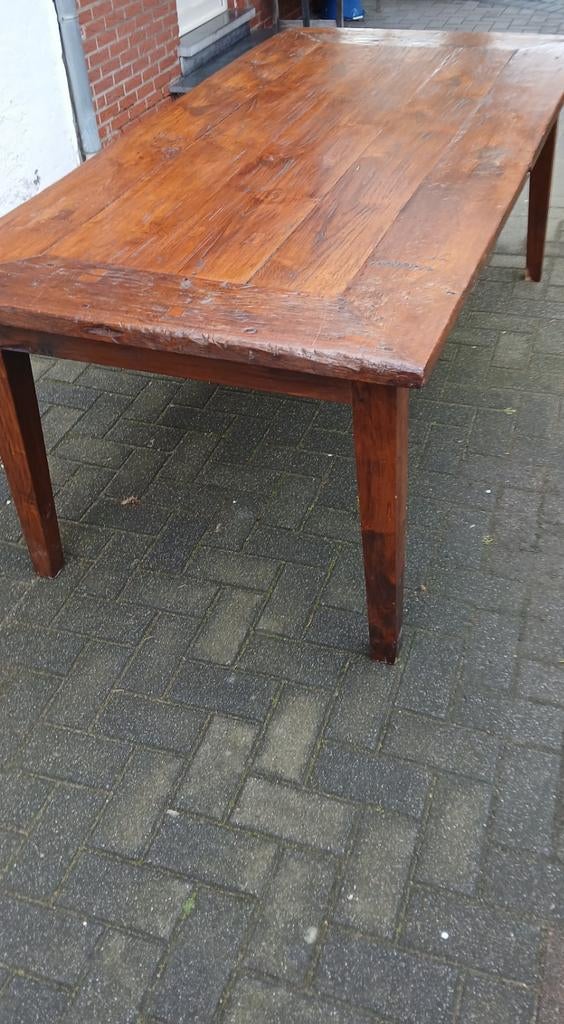 Table de ferme/table de monastère authentique 100 x 200, Antiquités & Art, Enlèvement