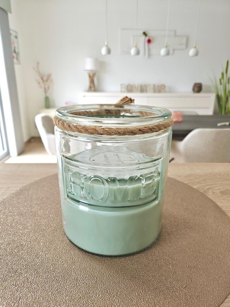 Bougie parfumée en verre, Maison & Meubles, Enlèvement ou Envoi, Neuf, Bougie, Moins de 25 cm